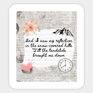 Landslide Lyrics Stevie Nicks Design Sticker